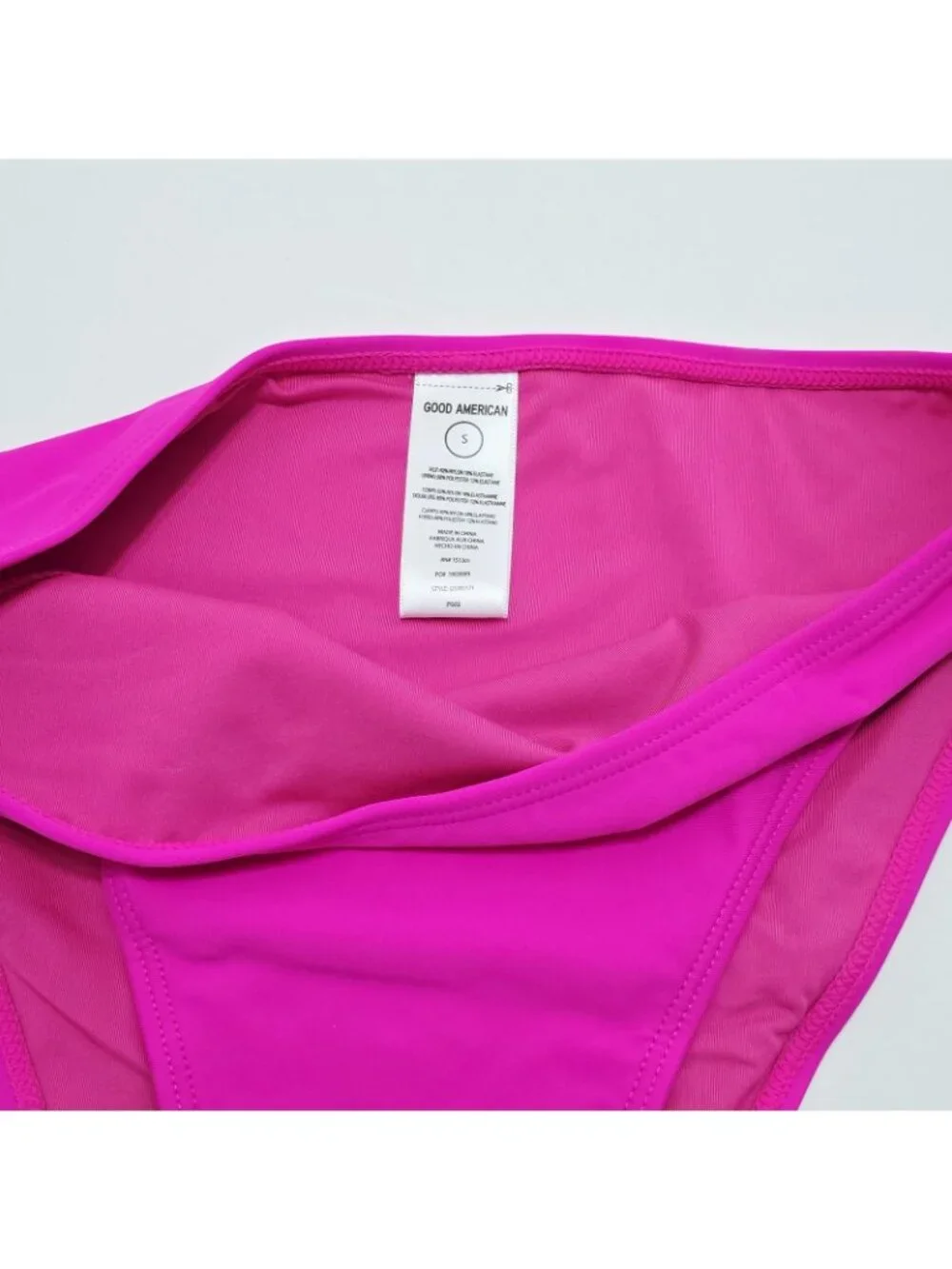 New Good American - S Good Waist‎  Cheeky Bikini Bottom In Pink Glow